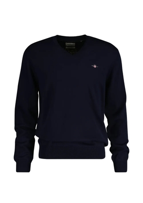 Gant logo-embroidery sweater - Blue