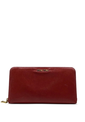 Miu Miu Pre-Owned zip-around leather wallet - Red