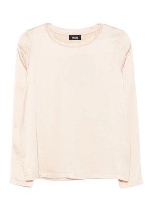 DIXIE long-sleeve satin T-shirt - Neutrals