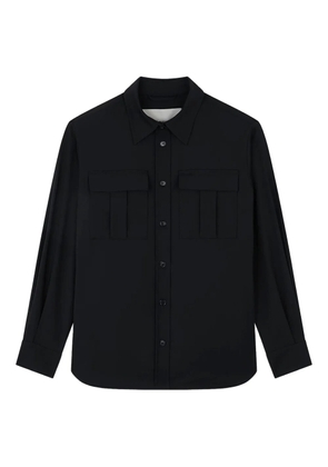 Paul & Shark wool flap-pocket overshirt - Black