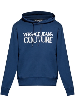 Versace Jeans Couture logo-print hoodie - Blue