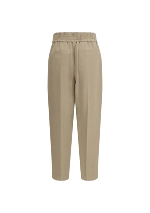 Brunello Cucinelli elasticated-waistband trousers - Neutrals