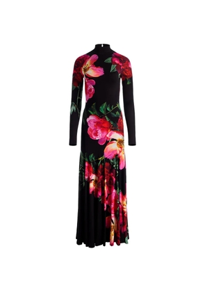 alice + olivia Augusta floral high-neck maxi dress - Black