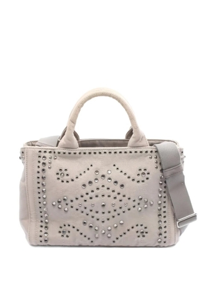 Prada Pre-Owned 2000s studded canapa tote bag - Neutrals