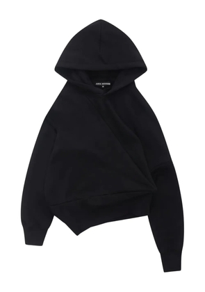 Junya Watanabe asymmetric-design cotton hoodie - Black