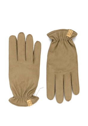 visvim leather gloves - Neutrals