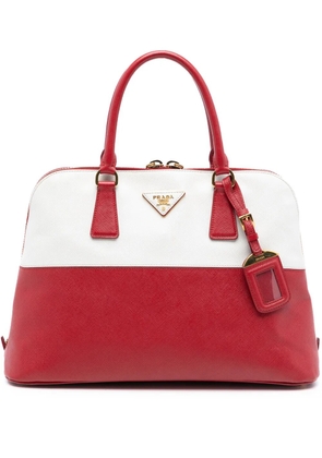 Prada Pre-Owned 2013-2025 Medium Bicolor Saffiano Lux Promenade satchel - Red