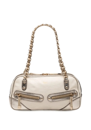 Gucci Pre-Owned 2000-2015 Small Leather Web Capri shoulder bag - Silver