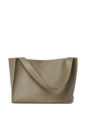 Studio Nicholson Doublet grained-leather shoulder bag - Neutrals