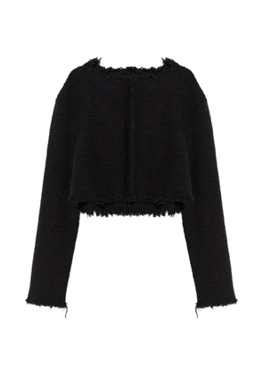 Jil Sander frayed cardigan - Black