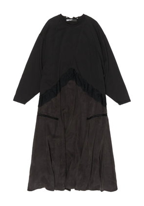 Bimba y Lola lace-trim panelled maxi dress - Black