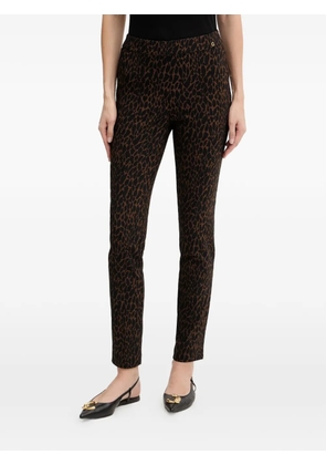 GUESS USA leopard-pattern trousers - Black