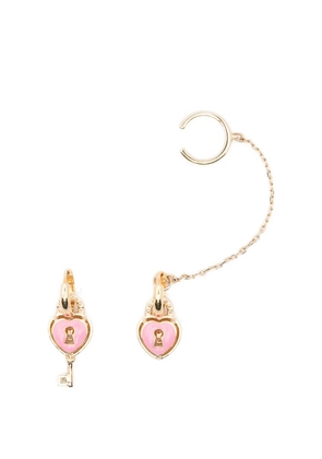 Swarovski heart-shape earrings - Gold