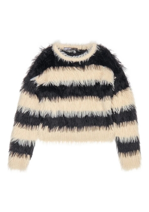 Bimba y Lola striped crew-neck sweater - Black