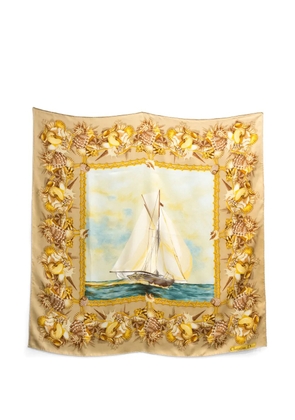 Christian Dior Pre-Owned 2000s boat silk scarf - Neutrals