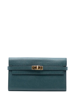Hermès Pre-Owned 2018 Epsom Kelly Longue Wallet long wallets - Green