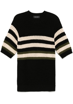 Tagliatore striped top - Black