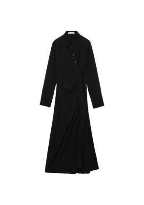 Helmut Lang twisted long-sleeve maxi shirt dress - Black