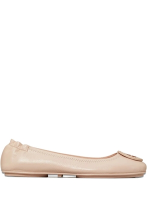 Tory Burch Minnie logo-detail ballet flats - Pink