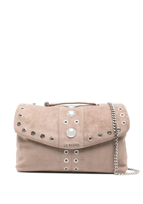 La Carrie Ethnic eyelet chain shoulder bag - Neutrals