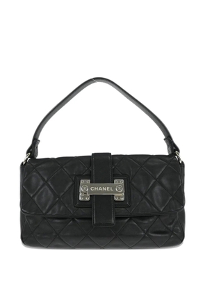 CHANEL Pre-Owned 2008 quilted door latch tote bag - Black