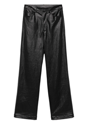 ROTATE BIRGER CHRISTENSEN braided straight-leg trousers - Black