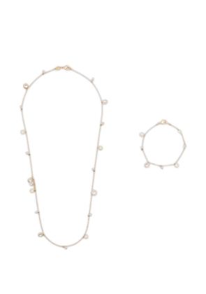Swarovski Una Angelic Strandage crystal-pearl necklace (set of two) - Gold