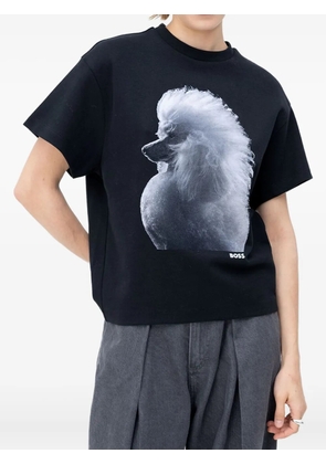 BOSS dog-print T-shirt - Black