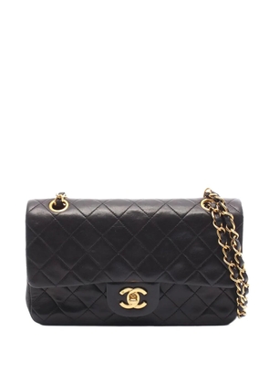 CHANEL Pre-Owned 1991-1994 Small Classic Lambskin Double Flap shoulder bag - Black