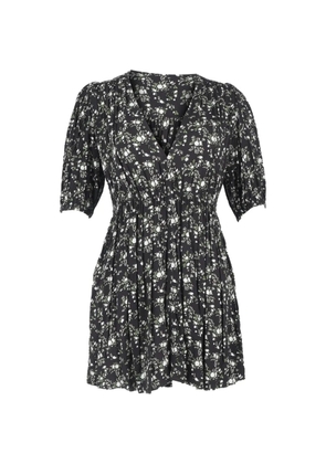 GANNI V-neck mini dress - Black