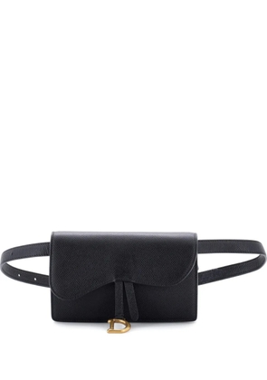 Christian Dior Pre-Owned Saddle Rectangular Leather belt bag - Black