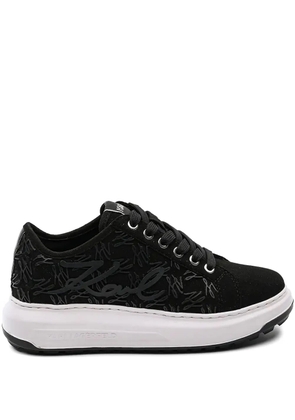 Karl Lagerfeld logo suede sneakers - Black