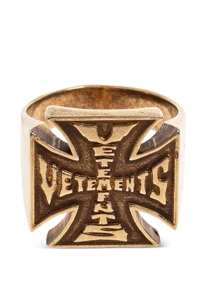 VETEMENTS cross ring - Gold