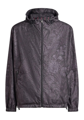 ETRO floral paisley windbreaker jacket - Grey