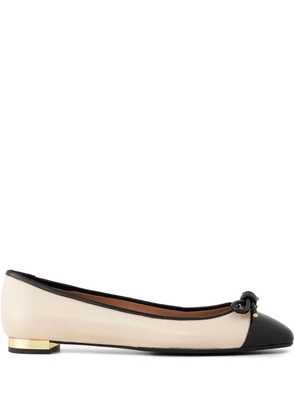 Aquazzura Parisina bow round-toe ballet flats - Neutrals