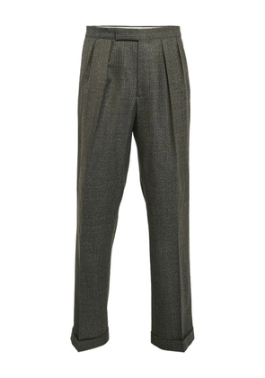 Etro Pre-Owned pleated wool trousers - Black