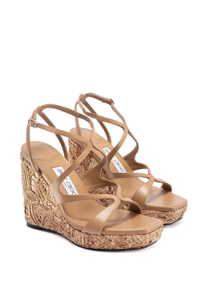Jimmy Choo Ayla wedge sandals - Brown