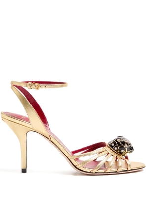 Valentino Garavani Panthea feline-head strap sandals - Gold