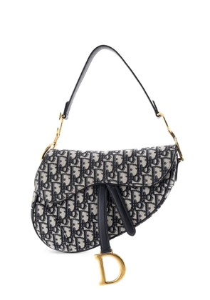 Christian Dior Pre-Owned Saddle Handbag Oblique Canvas Medium shoulder bag - Blue