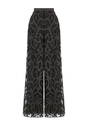 Temperley London floral-lace trousers - Black