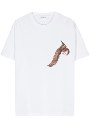 Soulland 'Kai' Peacock organic cotton T-Shirt - White