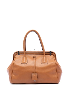 Prada Pre-Owned 2000-2010 Goatskin Madras Cerniera handbag - Brown