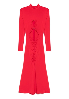 NISSA cut out-detail midi dress - Red