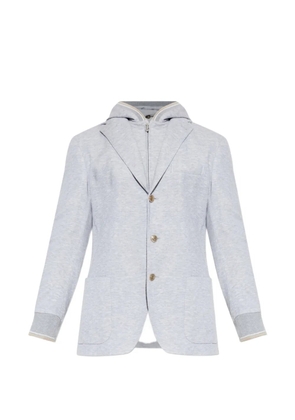 Eleventy hooded buttoned jacket - Grey
