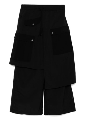 Maharishi Asym cargo hakama pants - Black