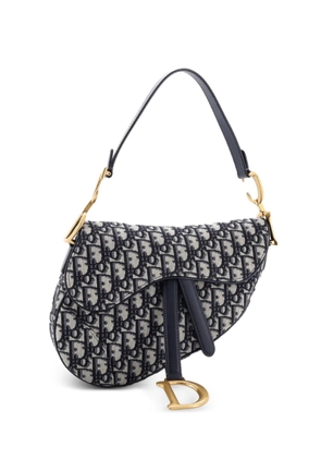 Christian Dior Pre-Owned Saddle Handbag Oblique Canvas Medium shoulder bag - Blue