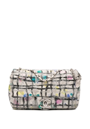 CHANEL Pre-Owned 2014 Mini Rectangular Calfskin Hand Painted Graffiti Flap crossbody bag - White