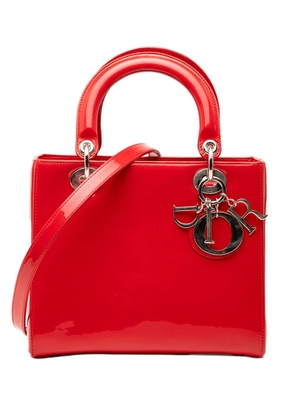 Christian Dior Pre-Owned 2015 Medium Patent Lady Dior satchel - Red