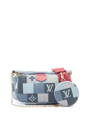 Louis Vuitton Pre-Owned 2019 Monogram Denim Patchwork Multi Pochette Accessoires crossbody bag - Blue