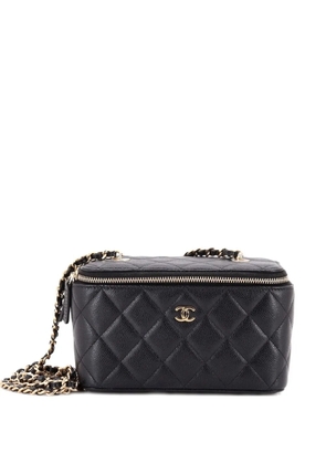 CHANEL Pre-Owned Classic Vanity Case with Chain Quilted Caviar Small crossbody bag - Black